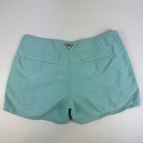 Columbia PFG Womens Size 12 Cotton Hiking Fishing Shorts Aqua Blue 4  Inseam - $20 - From Care