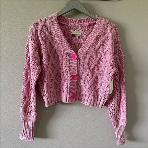 Pilcro Cable-Knit Cardigan Sweater