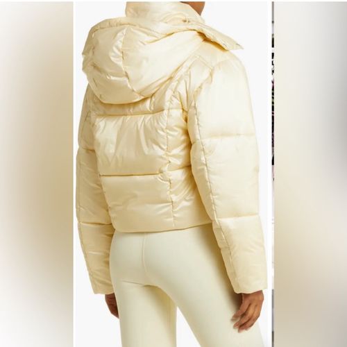 Alo Yoga Pearlized Pristine Crop Puffer Jacket Tan Size M - $375 (36% Off  Retail) New With Tags - From Karli