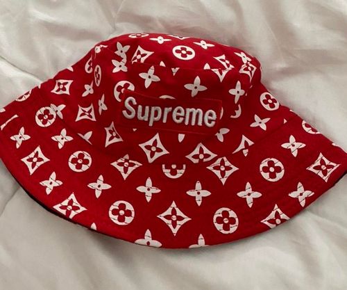 Red Graphic Supreme Fisherman Bucket Hat Vintage Hat Unisex - $35