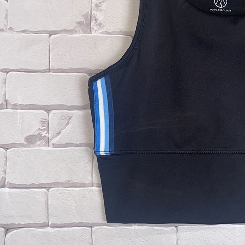 Move Theology Color Block Sports Bra w/ removable pads. Size Large NWT  Black - $24 (46% Off Retail) New With Tags - From Jada