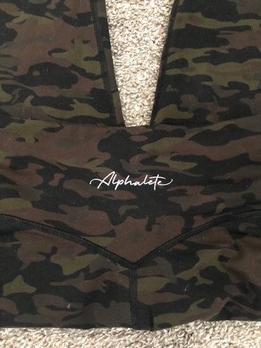 Alphalete Surface Path Camo Leggings Green Size M - $46 - From Payton