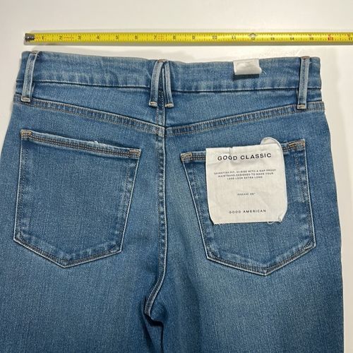 Fleece-lined high waist denim jeans