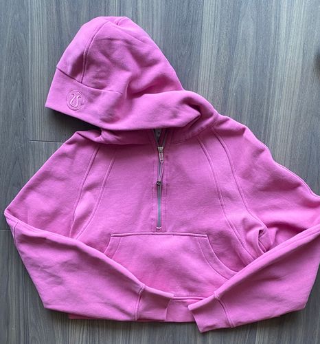 NEW Lululemon Scuba Oversized Half-Zip Hoodie Pink Blossom Size XS