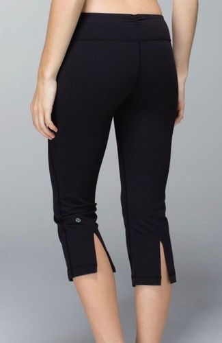 NEW LULULEMON WUNDER UNDER CROP LOW-RISE 19.5 *FULL-ON LUXTREME BLACK SIZE  2