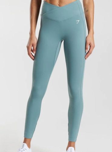 Gymshark Crossover Leggings - Thunder Blue - Large