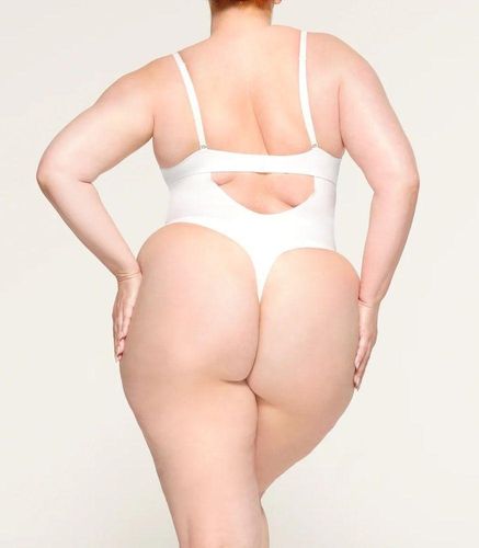 SKIMS Deep Plunge Shapewear Bodysuit Marble Large - $150 New With Tags -  From Bae