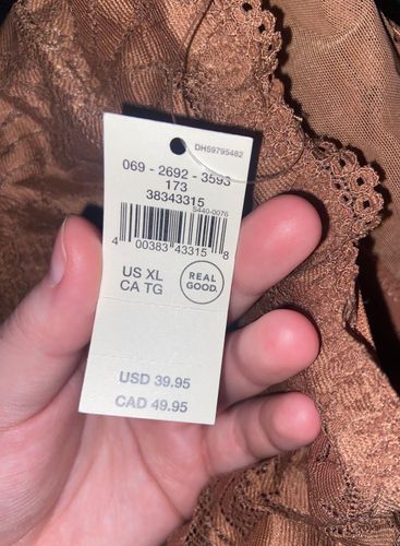 Aerie Hibiscus Lace Halter Bralette Brown Size XL - $30 (25% Off Retail)  New With Tags - From Jenna