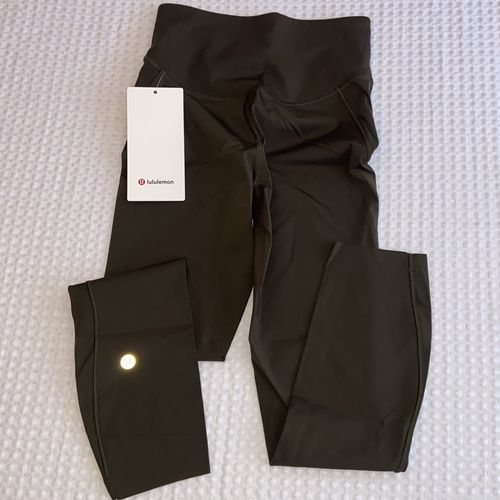 Lululemon Size 10 Base Pace HR Crop 23” Dark Olive DKOV Pant High Rise Nulux