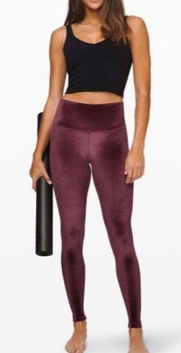 Lululemon Wunder Lounge Purple Velvet High Rise Tight 28 Leggings Size 8