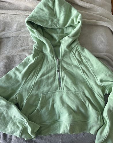 Lululemon Scuba Cropped Half-Zip Hoodie Green - $55 - From brooke