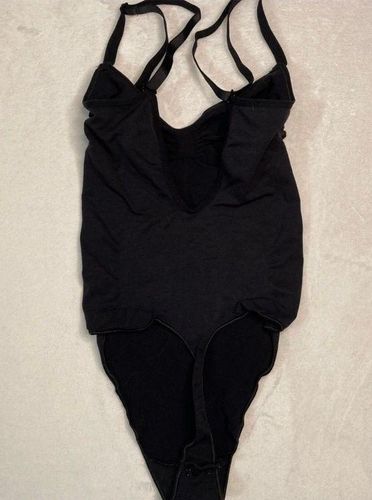 SKIMS LOW BACK Sculpting Thong Bodysuit L Black Size L - $45