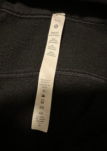 Lululemon Scuba Oversized Half-Zip Hoodie XS/S Black