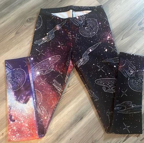 Star Trek brand leggings, galaxy print Size M - $16 - From Beth