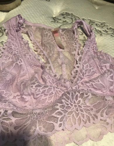 PINK - Victoria's Secret Victoria's Secret PINK Lilac Lacy Halter Bralette  Purple - $14 (72% Off Retail) - From Arianna