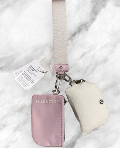 Lululemon Holiday Collection❄️ Dual Pouch Wristlet in White Opal/ Pink  Mist/ Gold Hardware 🤍 💗✨DM to Pre-Order💌 ETA: 7-10