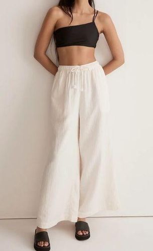 Madewell Double-Gauze Drawstring Wide-Leg Pants Cream Size XL - $40 New  With Tags - From Mary