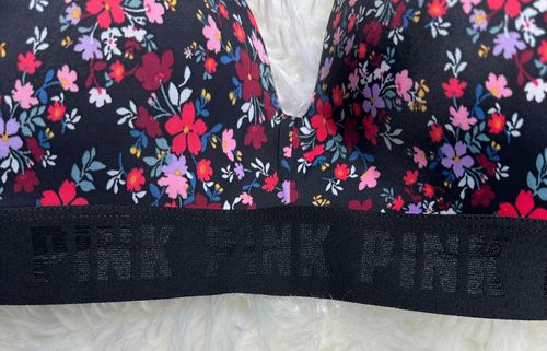 Victoria's Secret PINK Victoria Secret Bra-Black & floral-EUC-Sz 34D