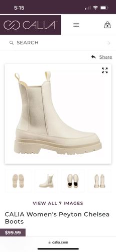 CALIA by Carrie Underwood, Shoes, Calia Womens Peyton Chelsea Boots In  Ivory Size 1