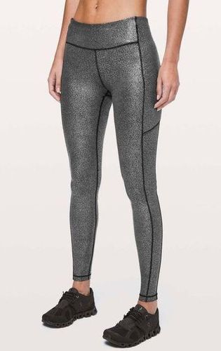 Lululemon Wunder Under High-Rise Tight 28 Luminosity Foil Print Black  Black 8