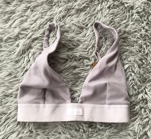 SKIMS Cotton Plunge Bralette in Iris Mica XS - $75 New With Tags - From  Matilda