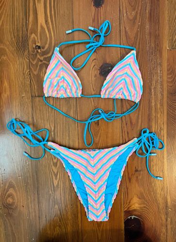 triangl swimwear, Swim, Triangl Vinca Sherbet Stripe Bikini Top