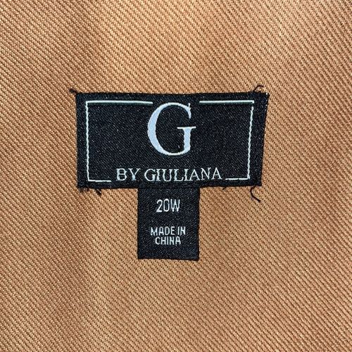 G by Giuliana Size 20W Tan Faux Leather - Knit Zipper Trim Open Front  Jacket - $26 - From Gabrielle