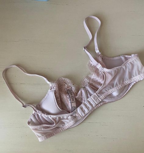 $65 36DD Pink GOLD SHIMMER LUREX LACE Dream Angels Victorias Secret PU UW  Bra