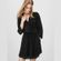 Babaton  Aritzia 100% Silk Mini Black Shirt Dress Small Photo 22
