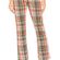 Free People Clean Crop Flare Plaid Pants In Green Plaid Size 2 Photo 2