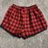 Romwe Red And Black Plaid Pajama Shorts Photo 2