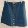 American Apparel Jean Button Up Skirt Photo 2