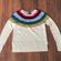 American Eagle Outfitters Small Cream/Multicolor Sweater Photo