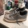 Nike Grey Leather Air Force Ones  Photo 3