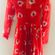 Ganni Red Floral Summer Dress Small Photo 2