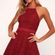 Lulus Twirling Around Wine Red Lace Skater Dress Photo 1