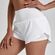 Amazon White Two Layer Shorts Photo 3