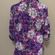 Purple Floral Button Down Small Top Photo 3