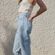 ZARA Mom Fit High Rise Light Blue Wash Jeans Size 14 NWT Photo 2