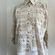 90s Paradise Bay Multi Floral Beige & White Button Down Womens Top Photo 6
