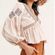 Free People Ivory Low-V Embroidered Long Sleeve Babydoll Top Photo 3