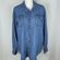 Wrangler Denim Work Shirt Blue Jean Button Up  Vintage 80s Size Large Photo 1