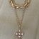 Gold Double Chain Cross Necklace Photo 2