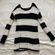 Long Black And White Striped Sweater Top Photo
