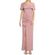 XScape  Womens Gown Dress Pink Ruched Maxi Off Shoulder Side Bow Slit USA 4 New Photo 29