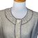 Juicy Couture  WOMEN WOOL BLEND GRAY WHITE TWEED BLACK CRYSTAL BUTTON BLAZER MED Photo 2