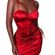 Red bodycon bustier dress midi small knee party Photo 1