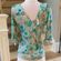 Saint Tropez West  Top Groovy Silky Womens Small Floral Spring Hippie Photo 2