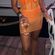 Fashion Nova Bustier Mesh Orange Club Dress Photo 1