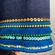 Talbots  Navy Blue Tweed Knit Embroidered Sequin Fringe Pencil Skirt Photo 8